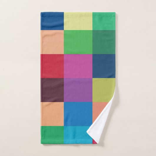 Farbiges Prüfbrettmuster Badhandtuch Set (Handtuch)