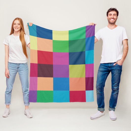 Farbiges Prüfbrettmuster Fleecedecke (Beispiel)