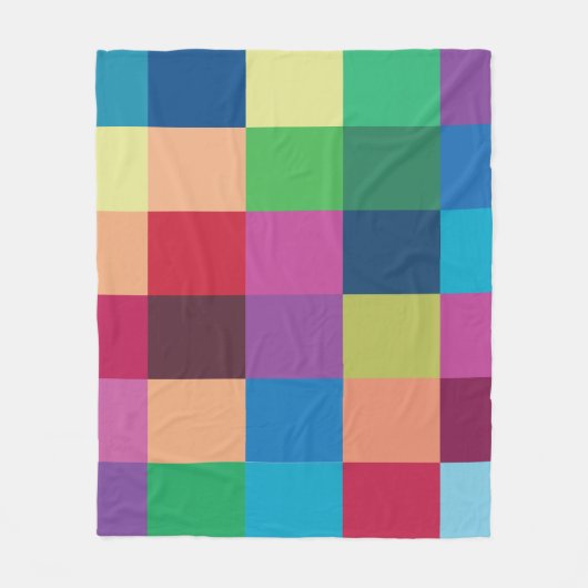 Farbiges Prüfbrettmuster Fleecedecke (Vorderseite)