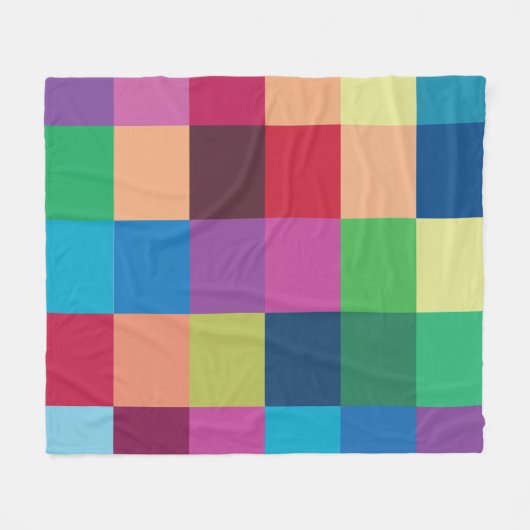 Farbiges Prüfbrettmuster Fleecedecke (Vorderseite (Horizontal))