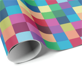 Farbiges Prüfbrettmuster Geschenkpapier