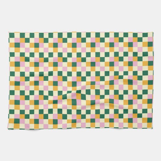 Farbiges Prüfbrettmuster Geschirrtuch (Horizontal)