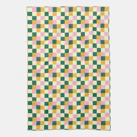 Farbiges Prüfbrettmuster Geschirrtuch (Vertikal)