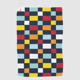 Farbiges Prüfbrettmuster Golfhandtuch