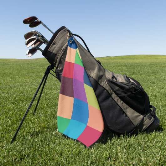 Farbiges Prüfbrettmuster Golfhandtuch (Gras)