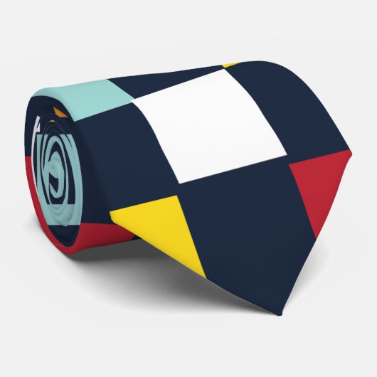 Farbiges Prüfbrettmuster Krawatte (Gerollt)