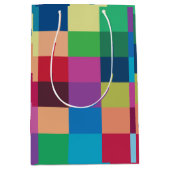 Farbiges Prüfbrettmuster Mittlere Geschenktüte (Vorderseite)