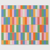 Farbiges Prüfmuster für lange Blöcke im Pop Geschenkpapier (Flach)