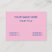 Farbiges Prüfmuster Visitenkarte (Rückseite)