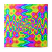 Farbiges Psychedelic Keramik Foto Tile Fliese (Vorderseite)