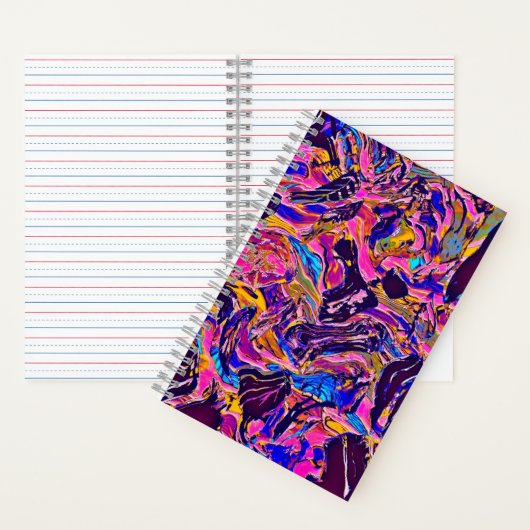 Farbiges Psychedelic-Notebook Notizblock (Innen)
