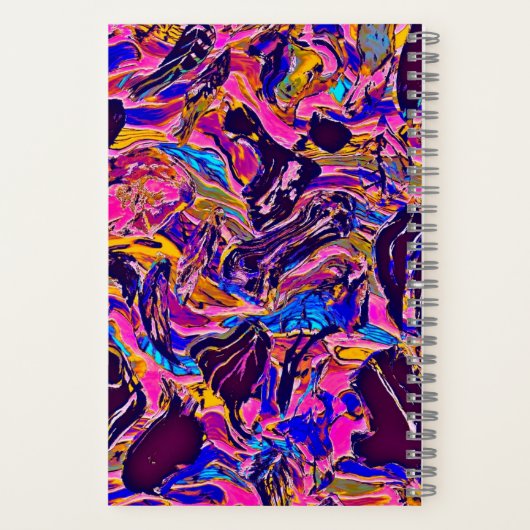 Farbiges Psychedelic-Notebook Notizblock (Rückseite)