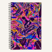 Farbiges Psychedelic-Notebook Notizblock (Vorderseite)