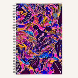 Farbiges Psychedelic-Notebook Notizblock