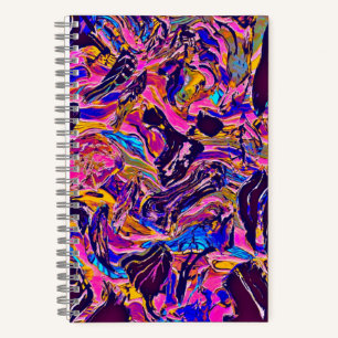 Farbiges Psychedelic-Notebook Notizblock