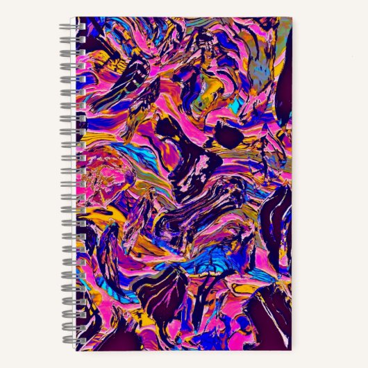 Farbiges Psychedelic-Notebook Notizblock (Vorderseite)