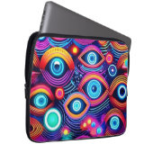 Farbiges Psychedelisches Augenmuster Laptopschutzhülle (Vorne Rechts)