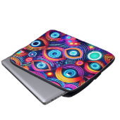 Farbiges Psychedelisches Augenmuster Laptopschutzhülle (Vorne Knopf)