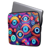 Farbiges Psychedelisches Augenmuster Laptopschutzhülle (Vorderseite Links)