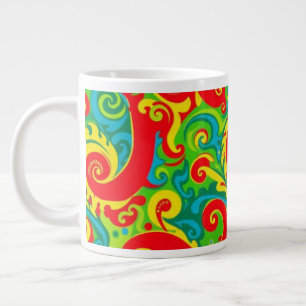Farbiges psychedelisches Design Jumbo-Tasse