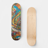 Farbiges psychedelisches Design Skateboard (Vorderseite)