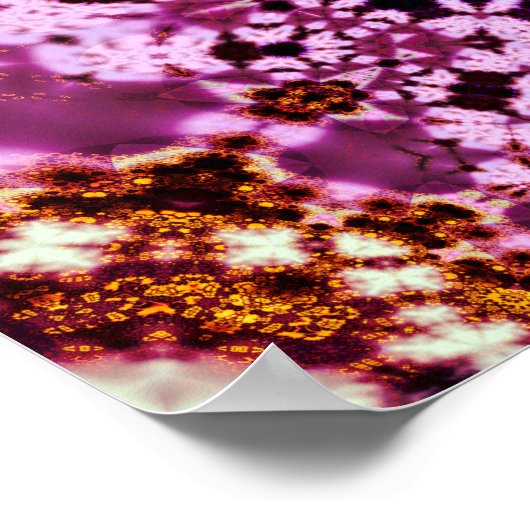 Farbiges psychedelisches Fraktal Poster (Ecke)