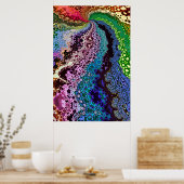 Farbiges psychedelisches Fraktal Poster (Küche)