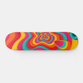 Farbiges Psychedelisches Groovitmuster Skateboard (Horizontal)