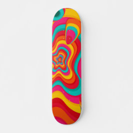 Farbiges Psychedelisches Groovitmuster Skateboard