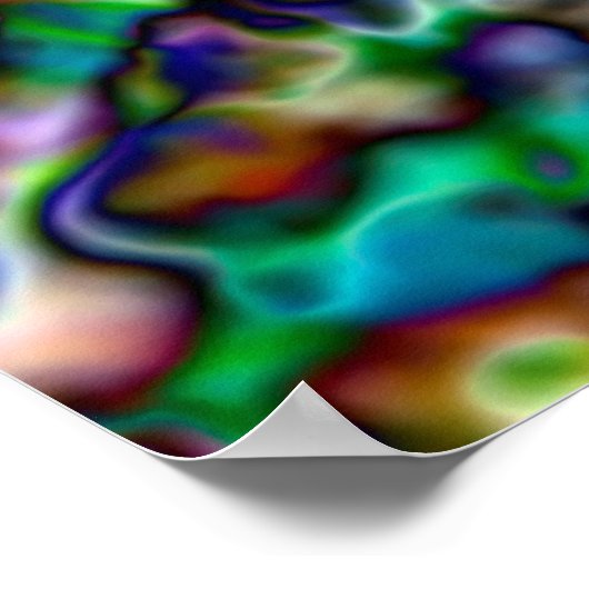 Farbiges psychedelisches Kaleidoskop Poster (Ecke)