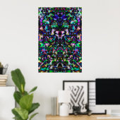 Farbiges psychedelisches Kaleidoskop Poster (Heimbüro)