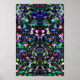 Farbiges psychedelisches Kaleidoskop Poster