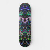 Farbiges psychedelisches Kaleidoskop Skateboard (Vorderseite)