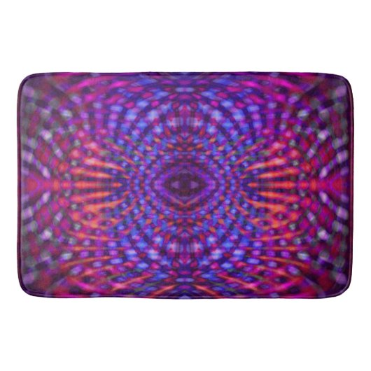 Farbiges psychedelisches Muster Badematte (Vorderseite)