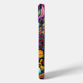 Farbiges psychedelisches Muster Case-Mate iPhone Hülle (Rückseite / Links)