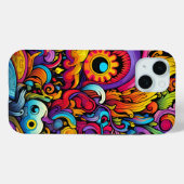 Farbiges psychedelisches Muster Case-Mate iPhone Hülle (Rückseite (Horizontal))
