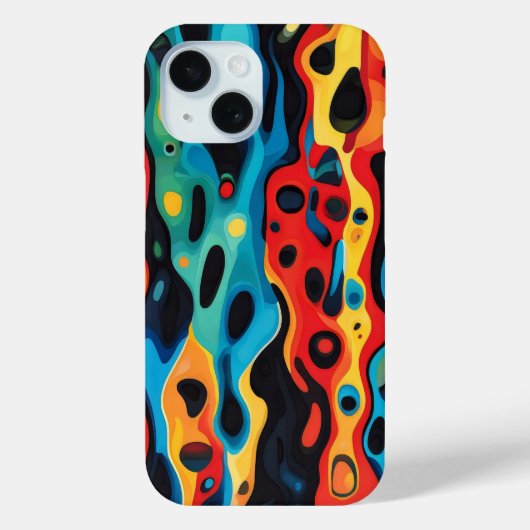 Farbiges psychedelisches Muster Case-Mate iPhone Hülle (Rückseite)