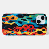 Farbiges psychedelisches Muster Case-Mate iPhone Hülle (Rückseite (Horizontal))