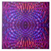 Farbiges psychedelisches Muster Fliese (Vorderseite)