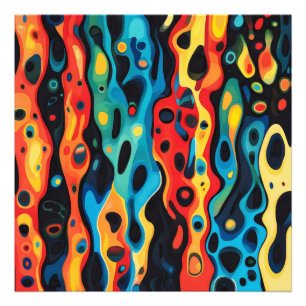 Farbiges psychedelisches Muster Fotodruck