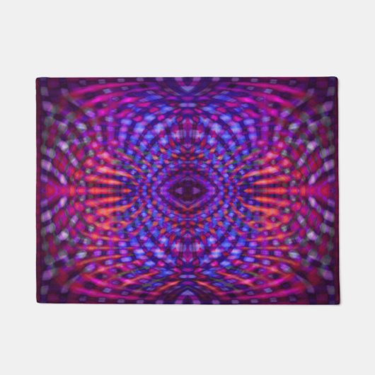 Farbiges psychedelisches Muster Fußmatte (Vorderseite)