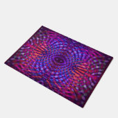 Farbiges psychedelisches Muster Fußmatte (Schrägansicht)