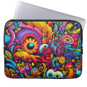 Farbiges psychedelisches Muster Laptopschutzhülle (Vorderseite)