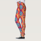 Farbiges psychedelisches Muster Leggings (Links)