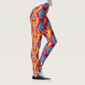 Farbiges psychedelisches Muster Leggings (Rechts)