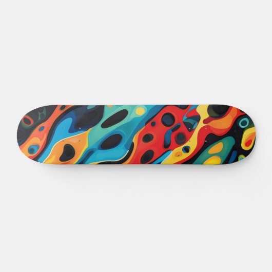 Farbiges psychedelisches Muster Skateboard (Horizontal)