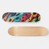 Farbiges psychedelisches Muster Skateboard (Horizontal)