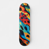 Farbiges psychedelisches Muster Skateboard (Vorne)