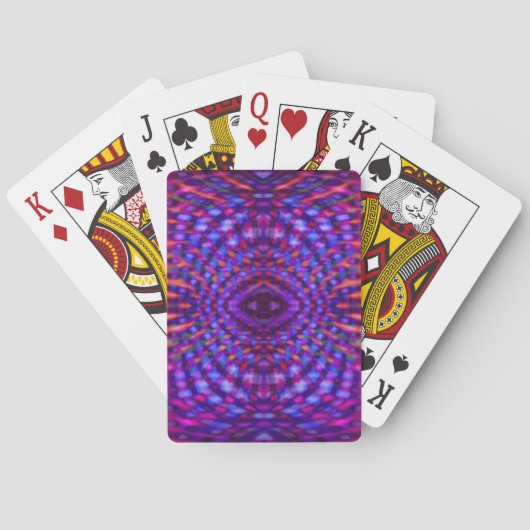 Farbiges psychedelisches Muster Spielkarten (Rückseite)