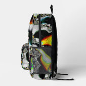 Farbiges psychedelisches Spiral-Fraktal Bedruckter Rucksack (Rechts)